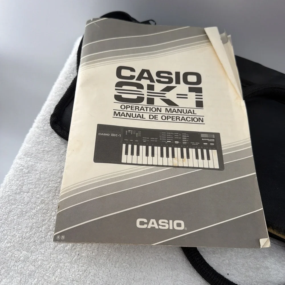 Vintage Casio SK-1 Portable 32 Key Sampling Keyboard w/ Power Supply Works Great